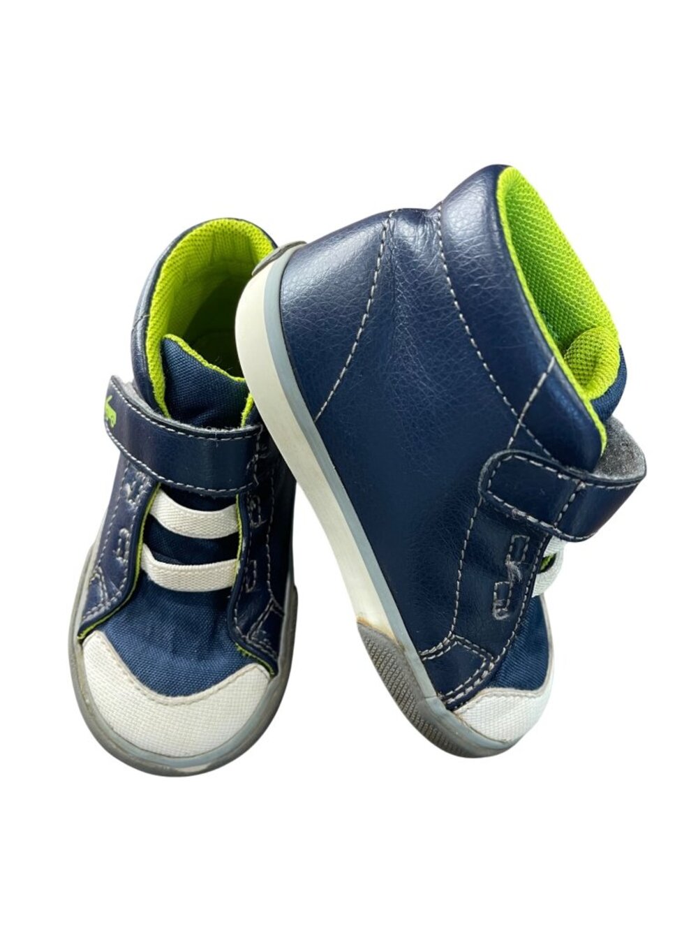 See Kai Run Basics Belmont II High Top Sneaker Toddler Size 7 Navy Hook and Loop